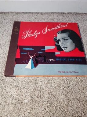 Victor Red and Blue Vinyl Record Album - Singing Musical Show Hits